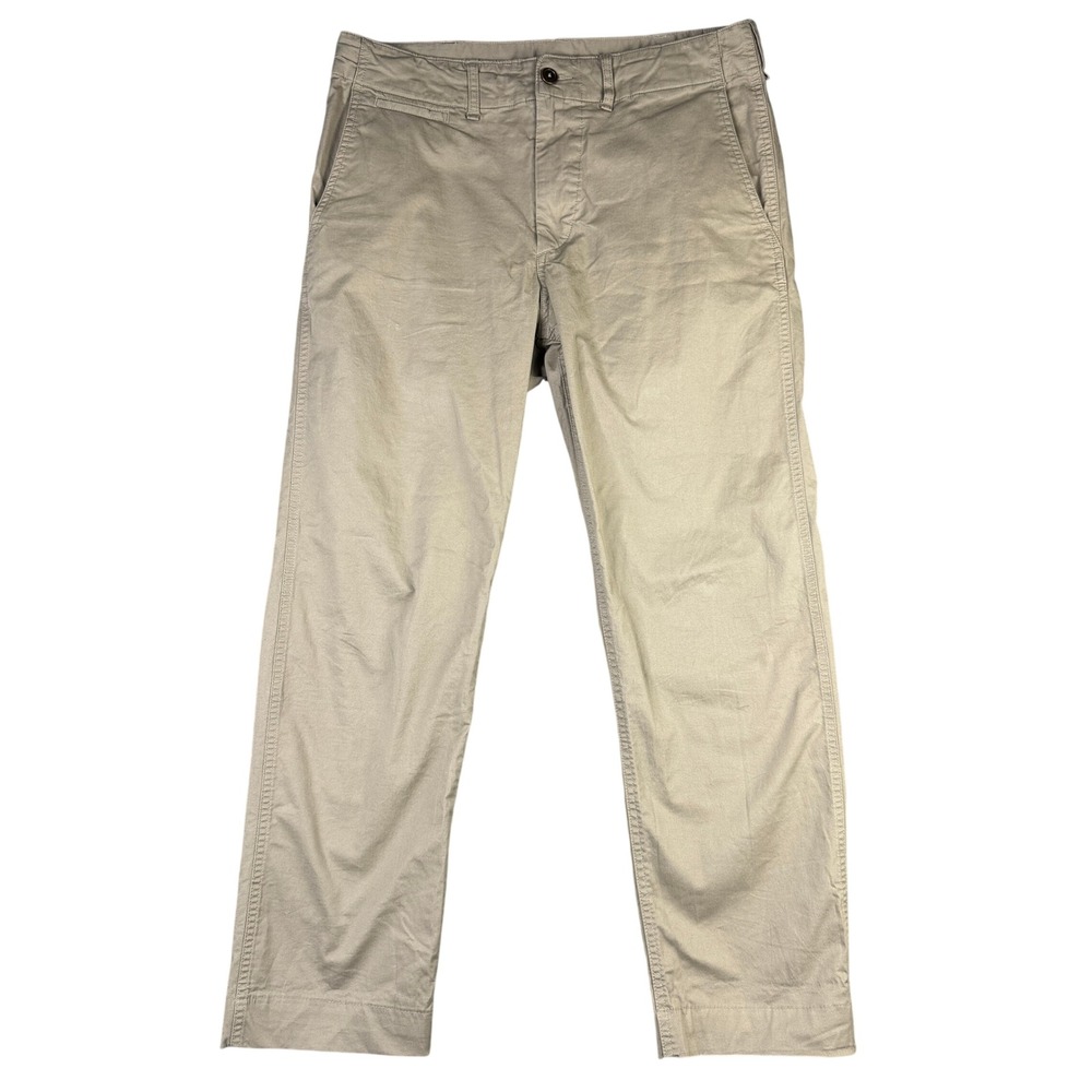 Buck Mason Men 30 Khaki Tan Deck Pant Slim Straight Stretch Twill BM14120.553